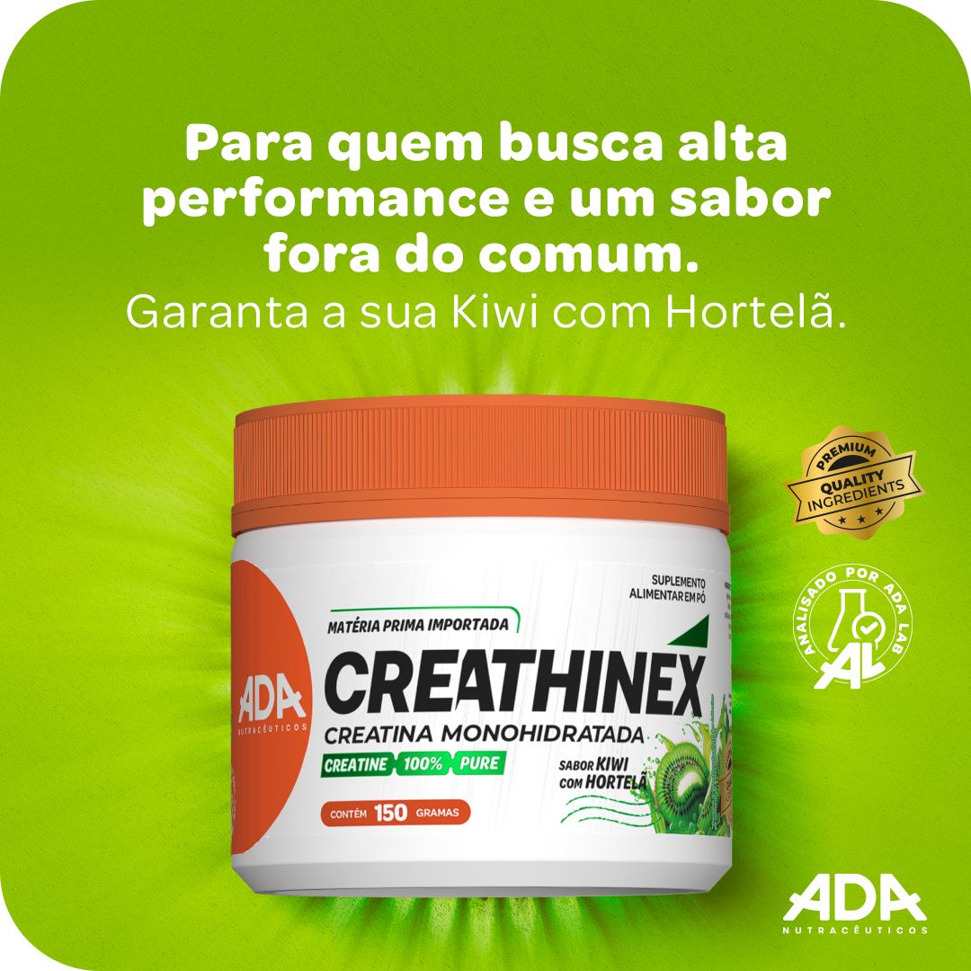 Creatina Monohidratada - 150g Kiwi com Hortelã - Creathinex