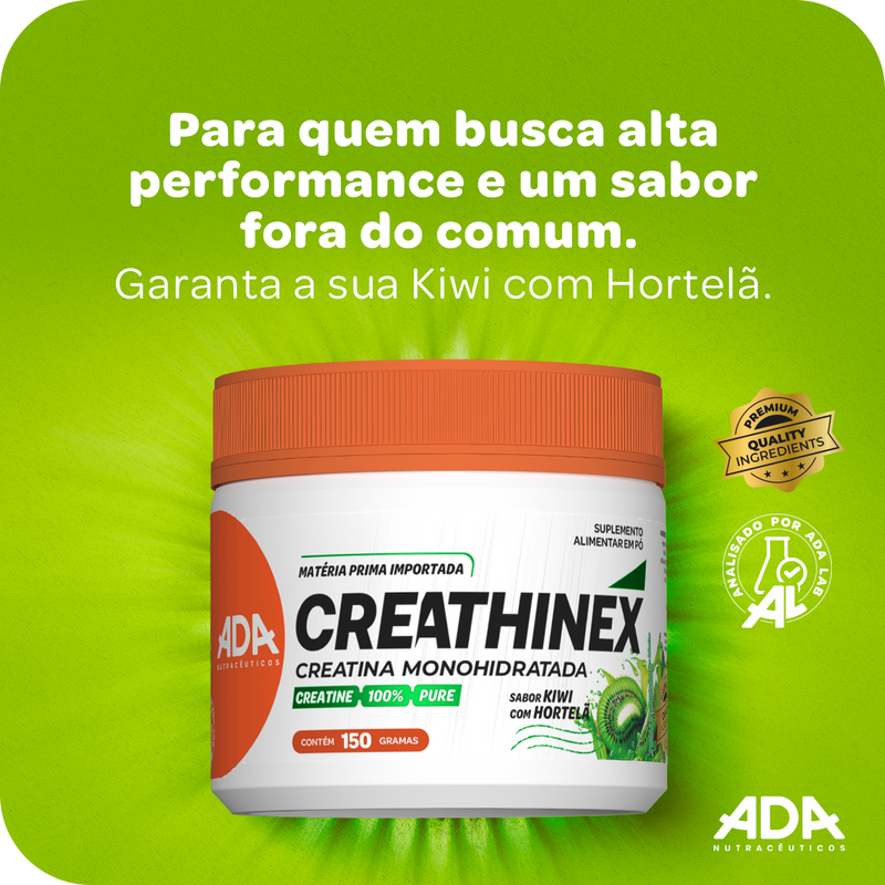 Creatina Monohidratada - 150g Kiwi com Hortelã - Creathinex