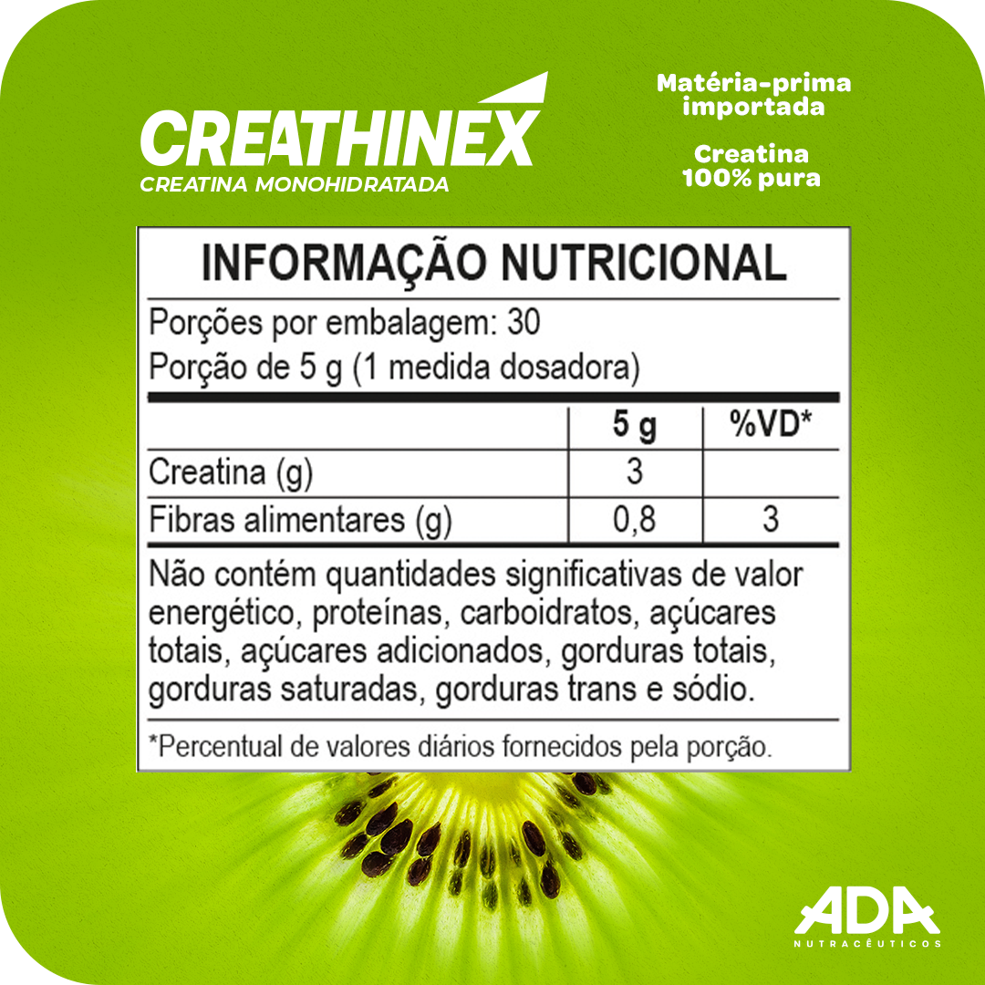 Creatina Monohidratada - 150g Kiwi com Hortelã - Creathinex