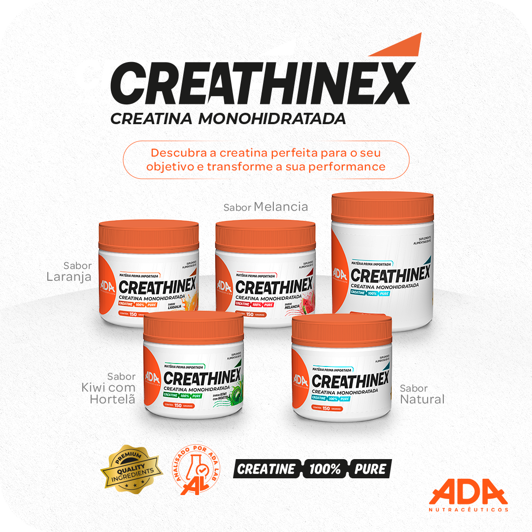 Creatina Monohidratada - 150g Kiwi com Hortelã - Creathinex
