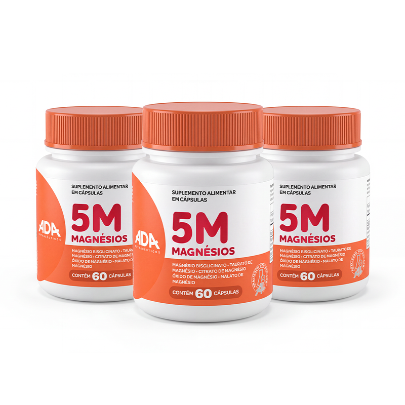 Kit 3x 5 Magnésios - 60 Cápsulas - 5M