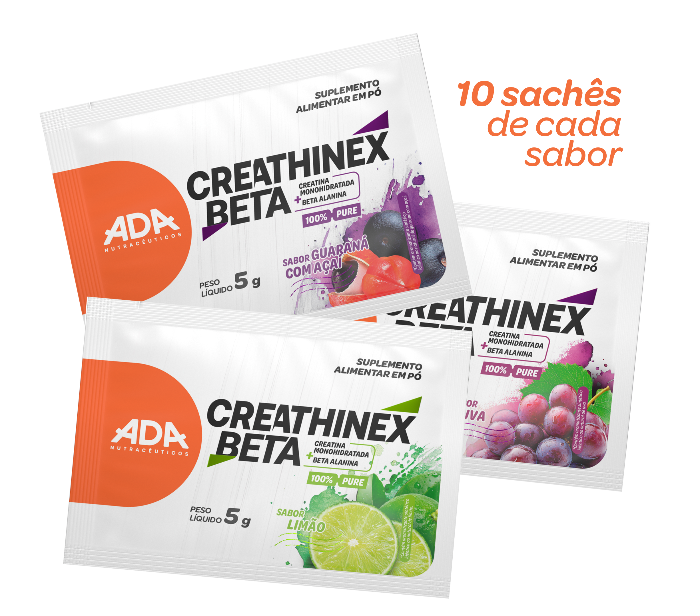 Combo Experimenta Creathinex Beta (10 Sachês de cada sabor)