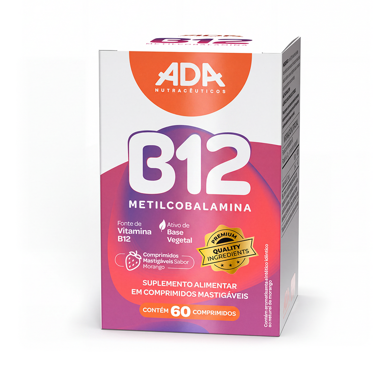 Vitamina B12 - Metilcobalamina - 60 Comprimidos Mastigáveis