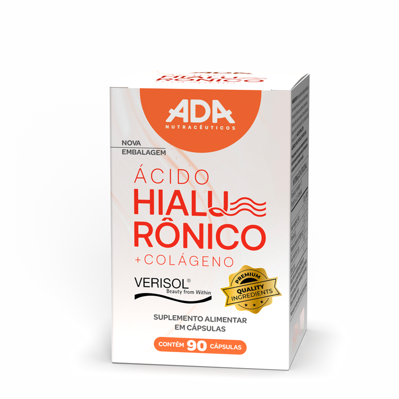 Ácido Hialurônico + Colágeno Verisol - 90 Cápsulas