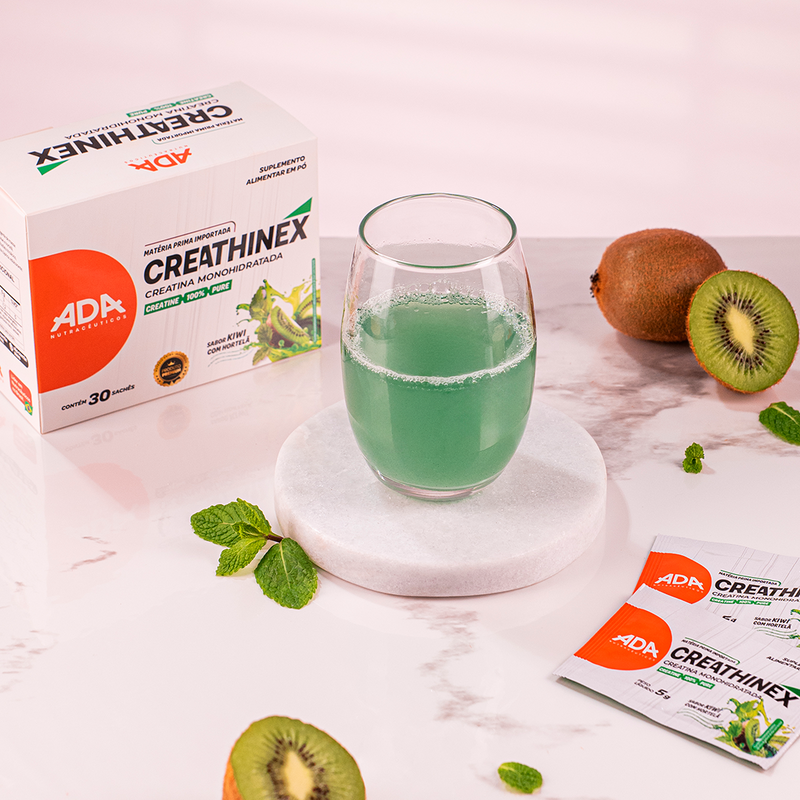 Creatina Monohidratada - 30 Sachês 5g Kiwi com Hortelã - Creathinex