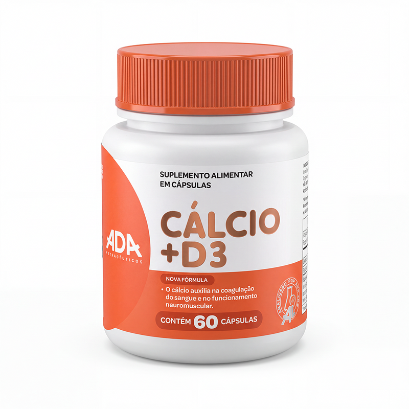 Cálcio + Vitamina D3 - 60 Cápsulas