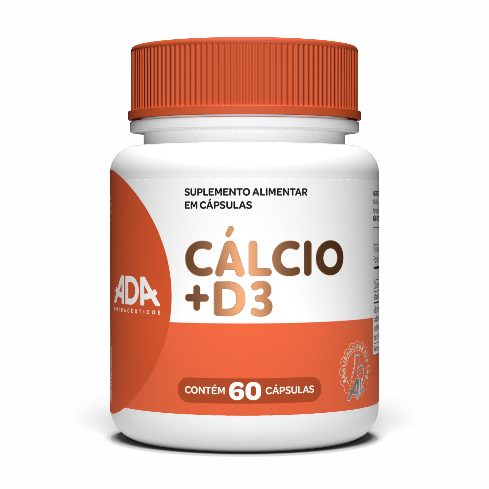 Cálcio + Vitamina D3 - 60 Cápsulas