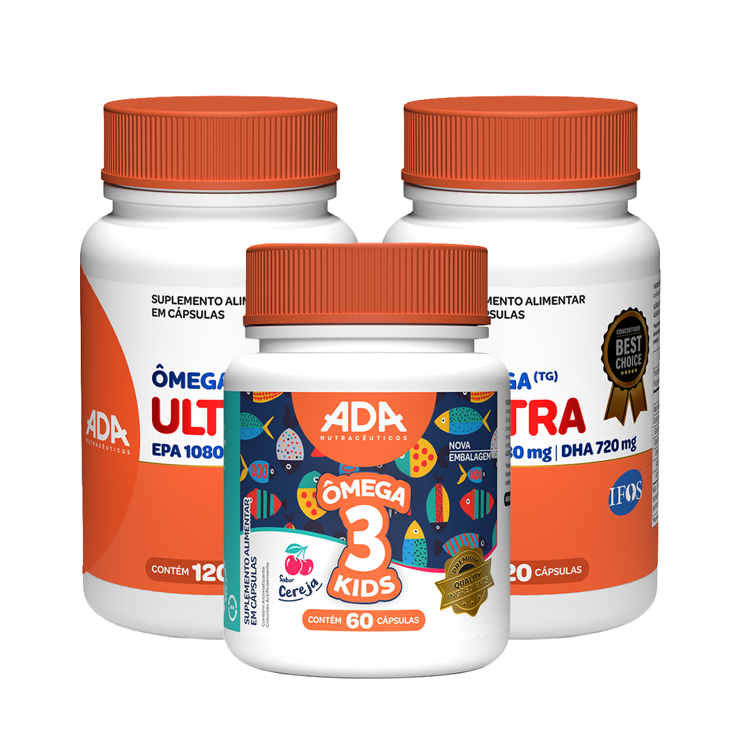 Combo 2 Ômega Ultra IFOS 36 EPA 24 DHA 120 Cápsulas + Ômega 3 Kids 60 Cápsulas Grátis