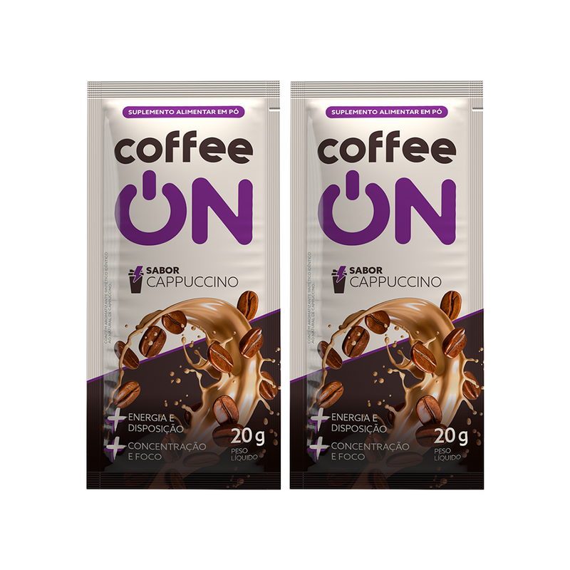 Combo 2x Café Funcional Sachê 20g Cappuccino Coffee ON