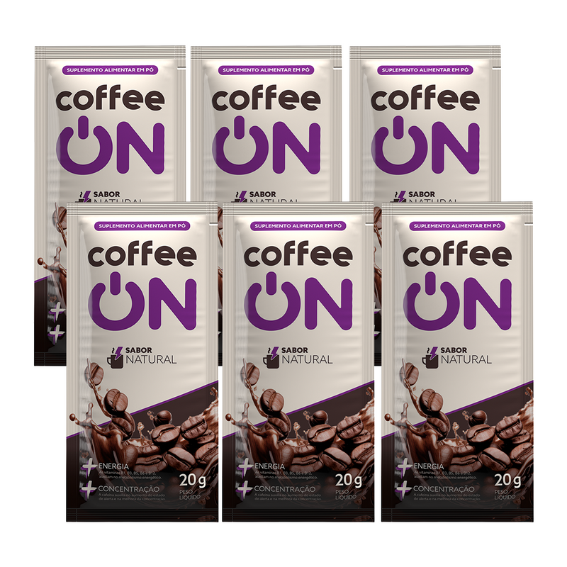 Combo 6x Café Funcional Sachê 20g Natural Coffee ON