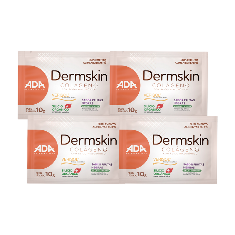 Combo 4x Dermskin Sachê 10g Frutas Negras