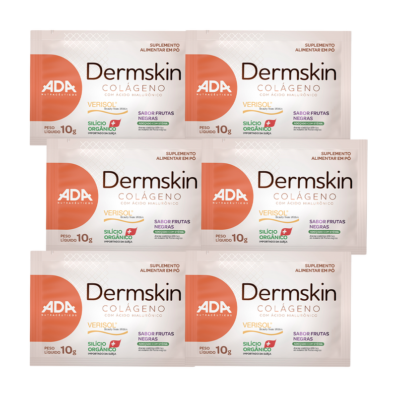 Combo 6x Dermskin Sachê 10g Frutas Negras