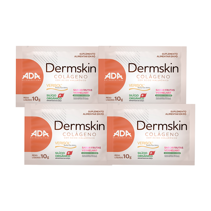 Combo 4x Dermskin Sachê 10g Frutas Vermelhas