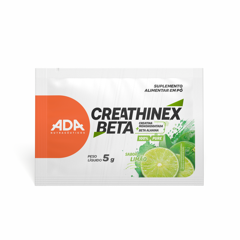 Creathinex Beta - Creatina + Beta Alanina - 30 Sachês 5g Limão