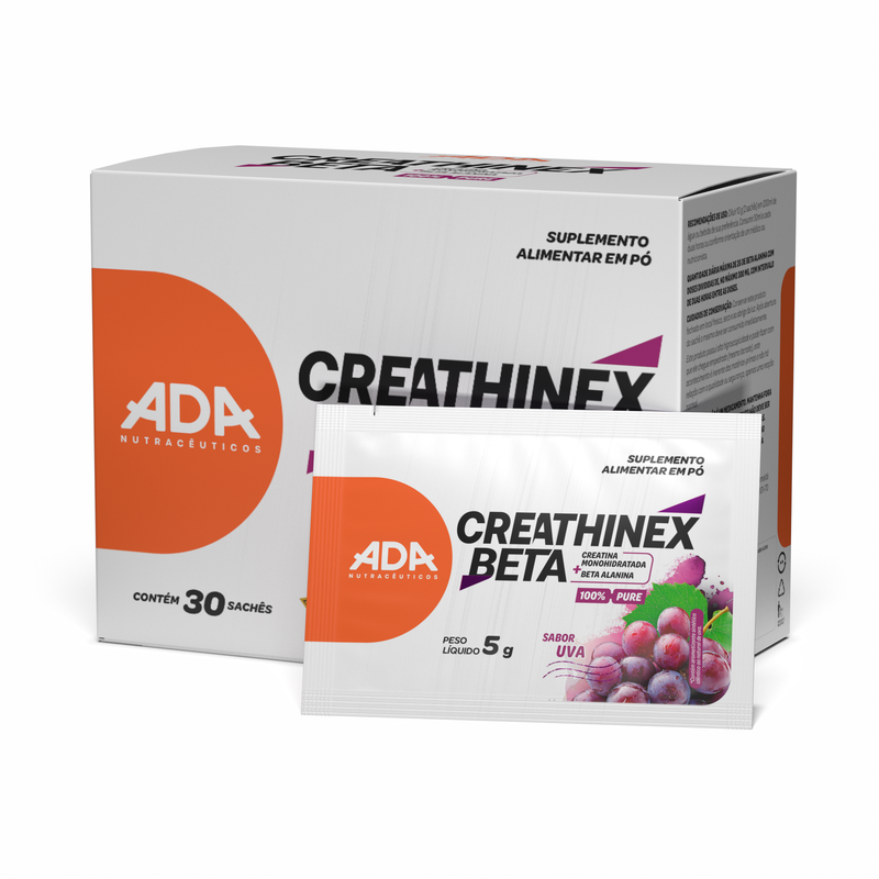 Creathinex Beta - Creatina + Beta Alanina - 30 Sachês 5g Uva