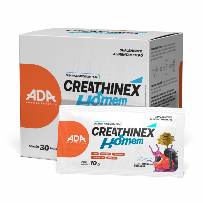 Creatina Monohidratada - 30 Sachês 10g - Creathinex Homem