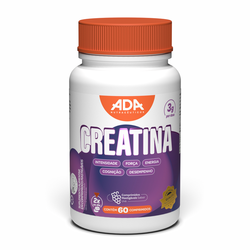 Creatina - Sabor Uva - 60 Comprimidos Mastigáveis