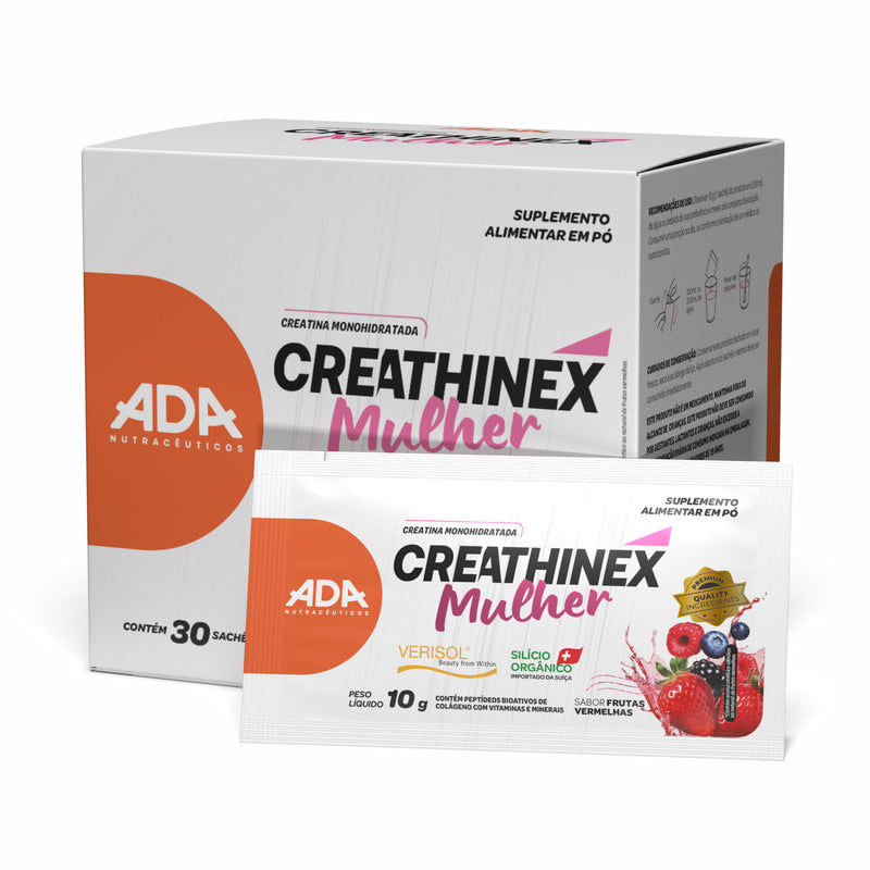 Creatina Monohidratada - 30 Sachês 10g - Creathinex Mulher