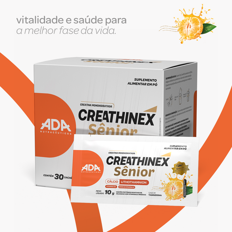 Creatina Monohidratada - 30 Sachês 10g - Creathinex Senior