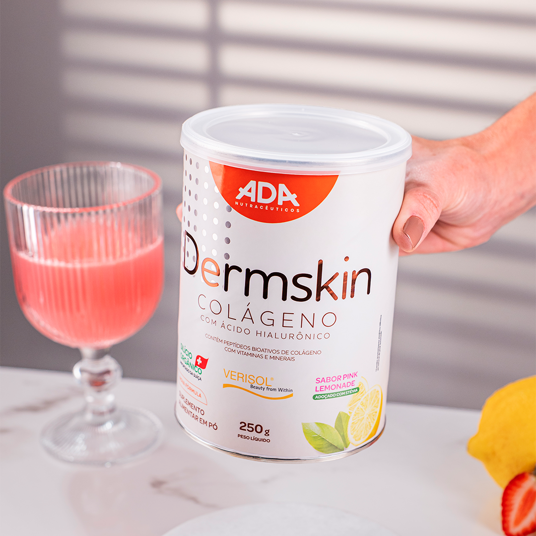 Dermskin - Colágeno Verisol + Ácido Hialurônico + Silício Orgânico - 250G Pink Lemonade