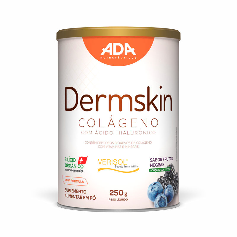 Dermskin - Colágeno Verisol + Ácido Hialurônico + Silício Orgânico - 250G Frutas Negras