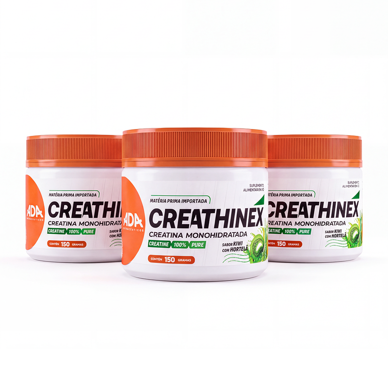 Kit 3x Creathinex Monohydrate - 150g Kiwi com Hortelã