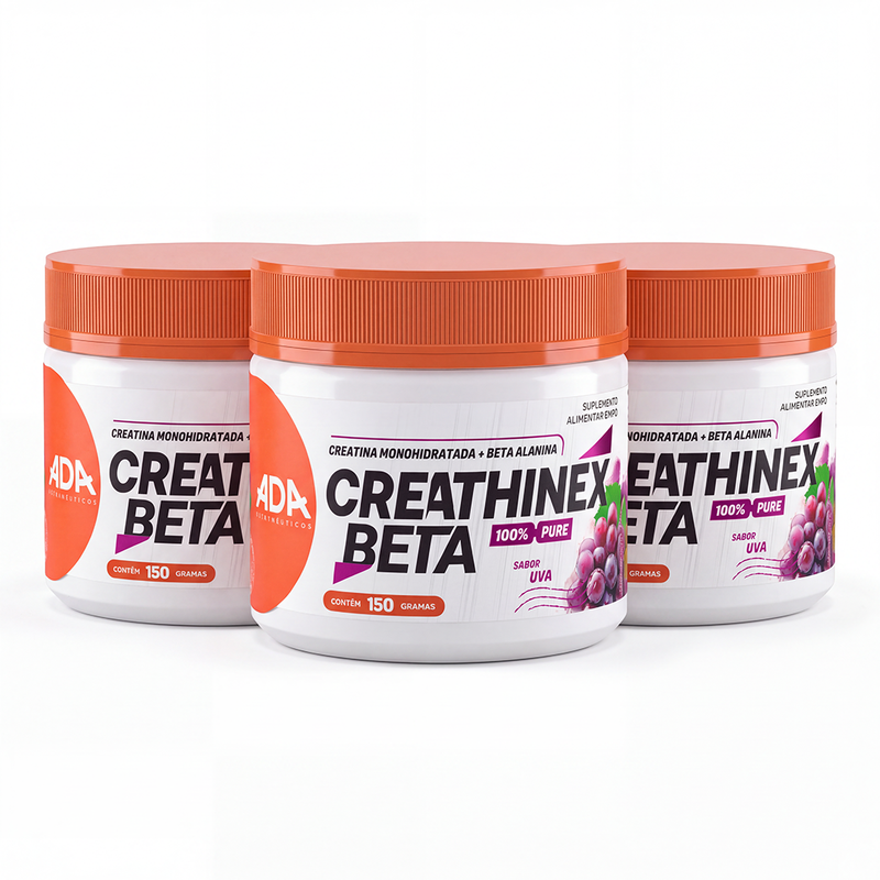 Kit 3x Creathinex Beta - Creatina + Beta Alanina - 150g Uva