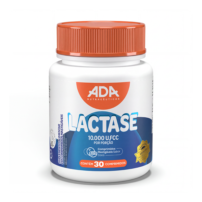 Lactase - Sabor Coco - 30 Comprimidos  Mastigáveis
