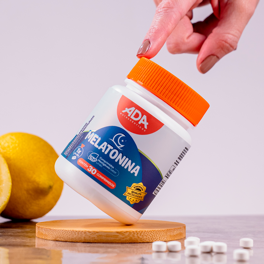 Melatonina - Sabor Limão - 30 Comprimidos Mastigáveis
