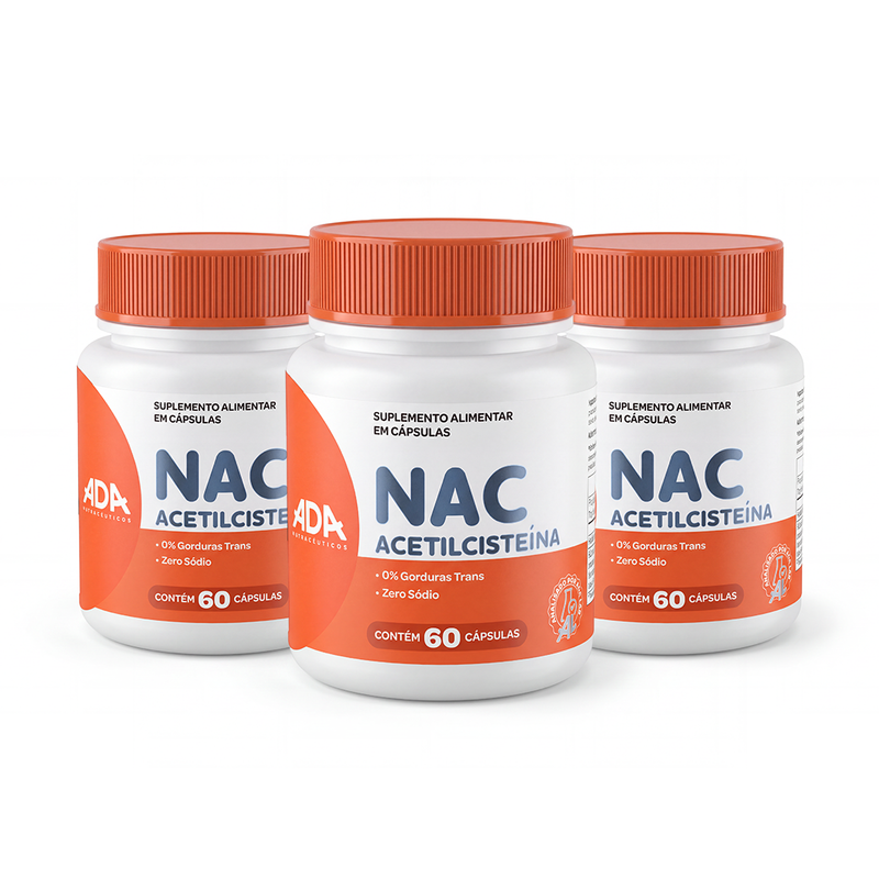 Kit 3x NAC - Acetilcisteína - 60 Cápsulas