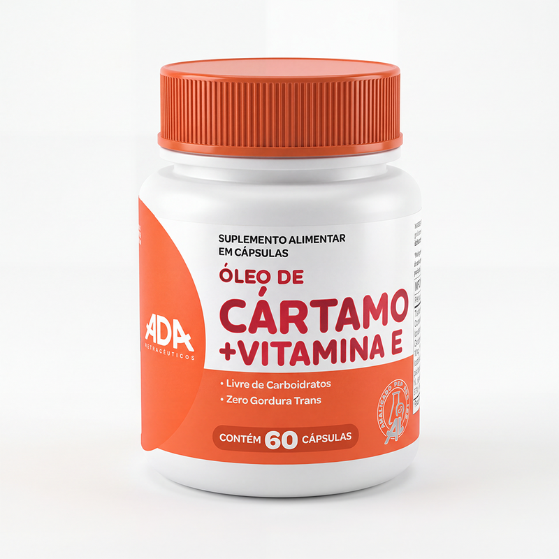 Óleo de Cártamo + Vitamina E - 60 Cápsulas