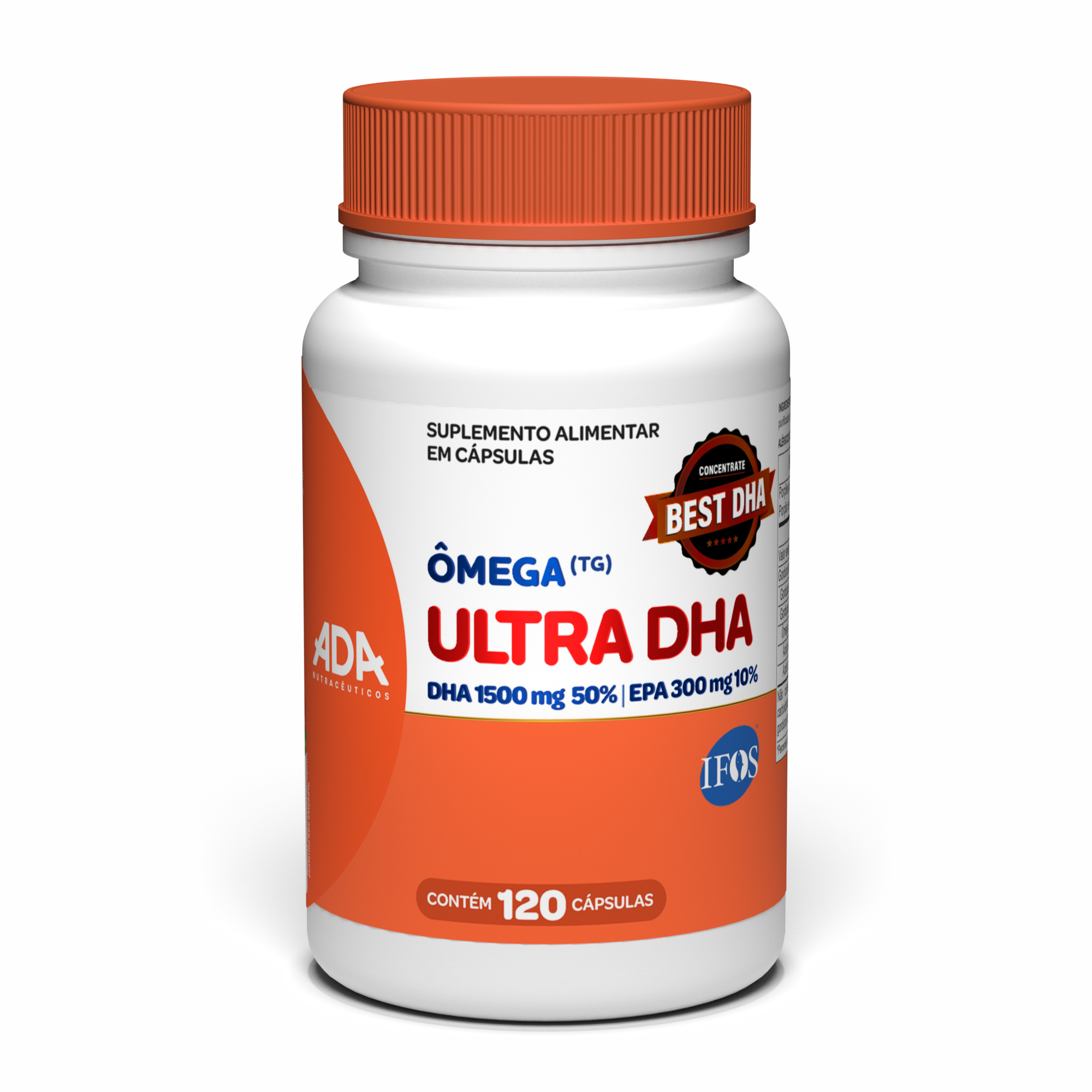 Ômega 3 IFOS 10 EPA 50 DHA - 120 Cápsulas - Ultra DHA