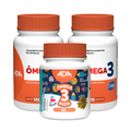 Combo 2 Ômega 3 IFOS 18 EPA 12 DHA 120 Cápsulas + Ômega 3 Kids 60 Cápsulas Grátis
