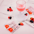Dermskin Colágeno sabor Frutas Vermelhas preparado com frutas vermelhas