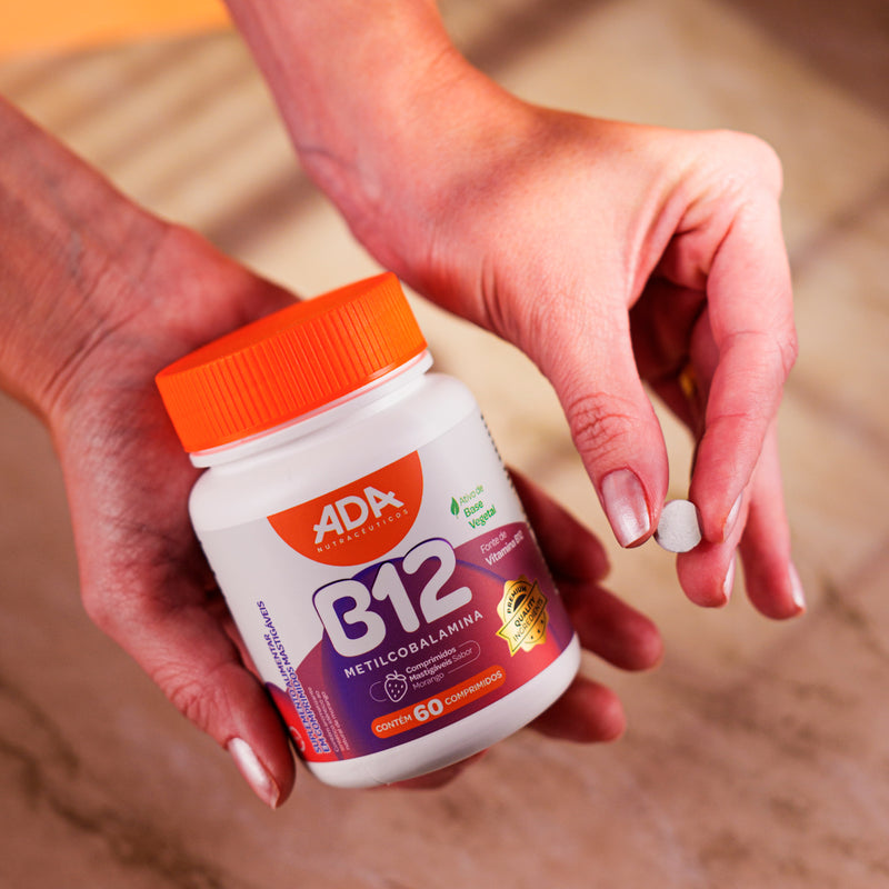 Vitamina B12 - Metilcobalamina - 60 Comprimidos Mastigáveis