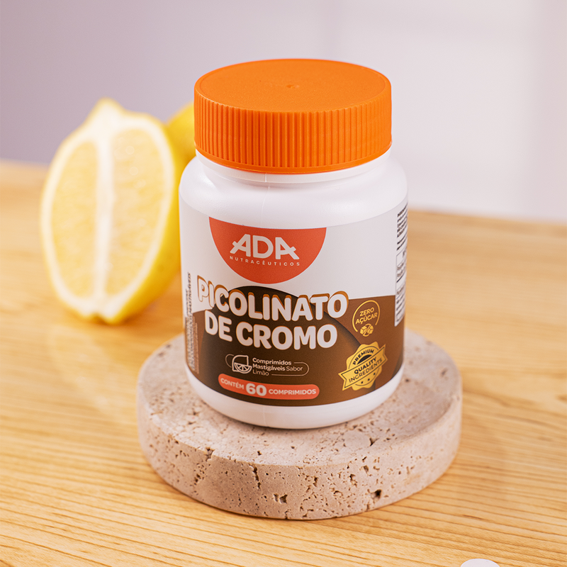 Picolinato de Cromo - Sabor Limão - 60 Comprimidos Mastigáveis