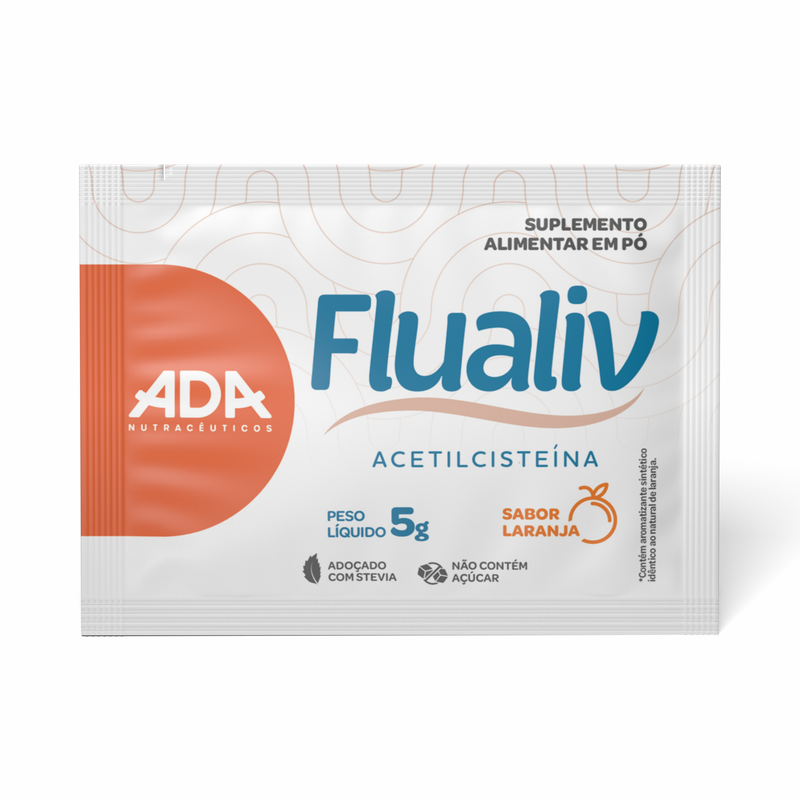 Flualiv - Acetilcisteína - Sachê 5g Laranja