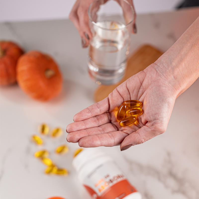 Óleo de Semente de Abóbora + Vitamina E - 120 Cápsulas