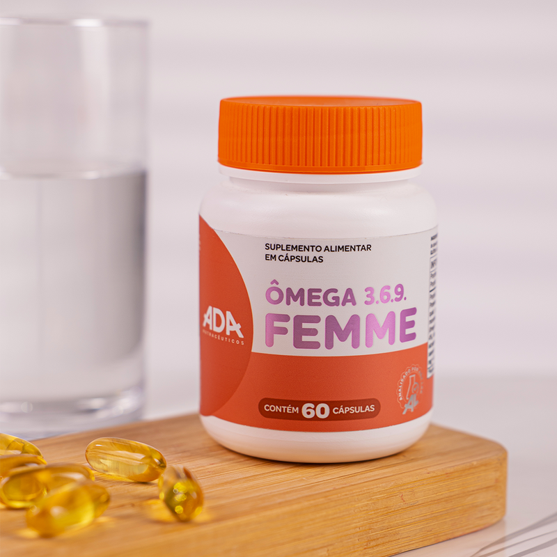 Ômega Femme 3.6.9 - Linhaça + Prímula + Óleo de Peixe - 60 Cápsulas