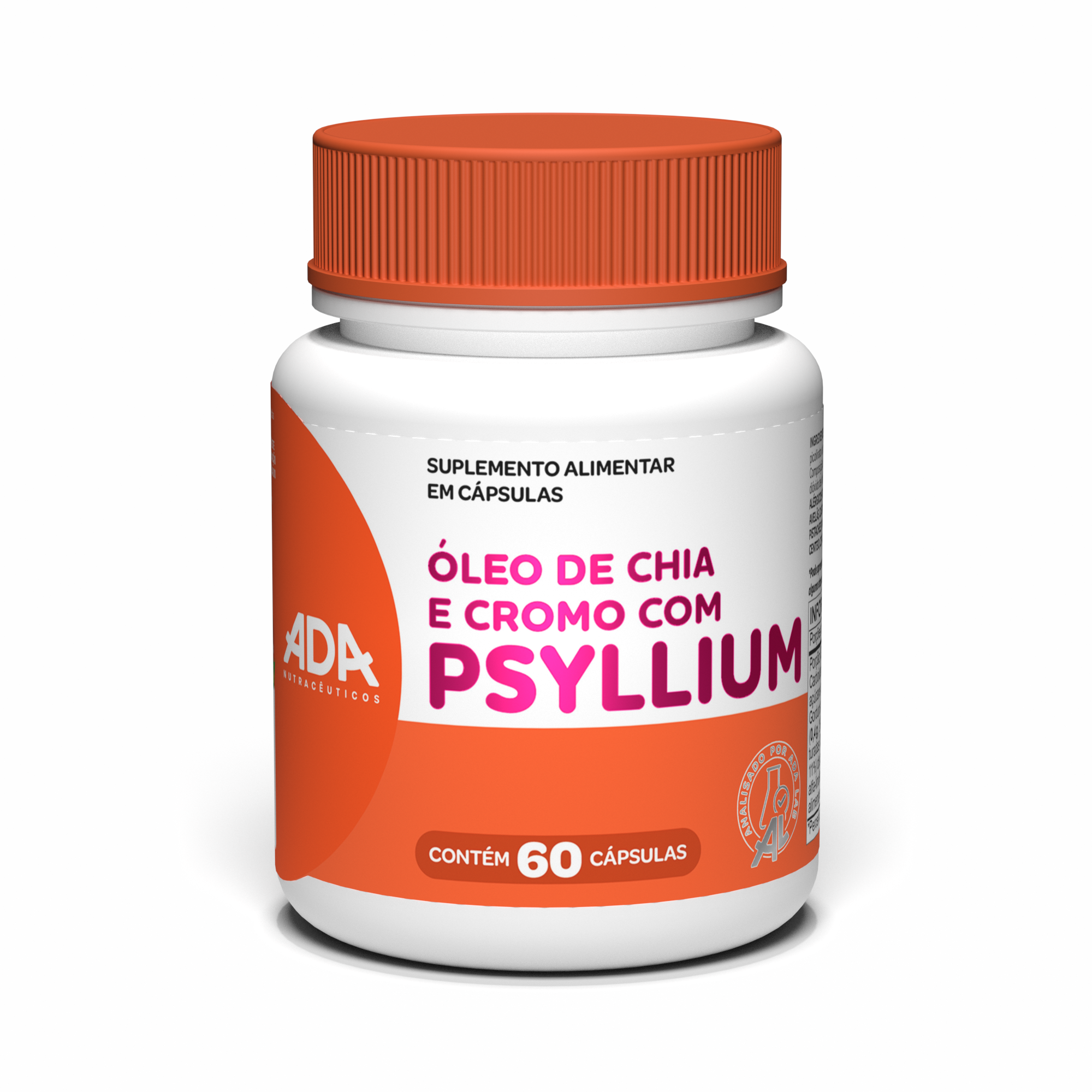 Psyllium + Óleo de Chia + Cromo - 60 Cápsulas