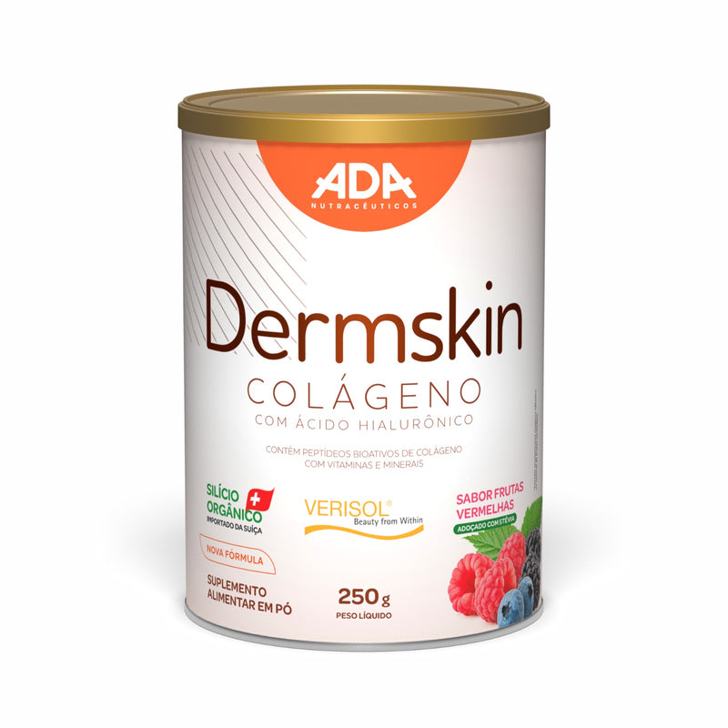 Dermskin - Colágeno Verisol + Ácido Hialurônico + Silício Orgânico - 250G Frutas Vermelhas