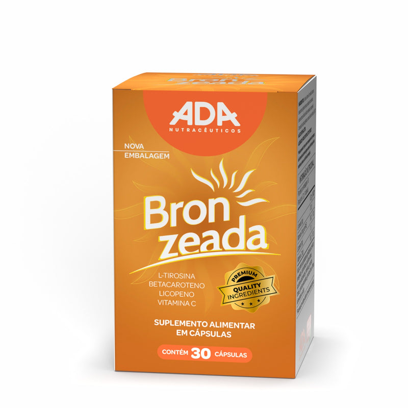 Bronzeada - L-tirosina + Licopeno + Betacaroteno - 30 Cápsulas