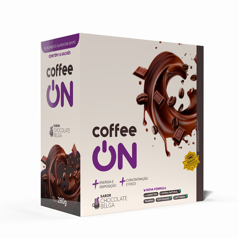 Café Funcional - 14 Sachês 20g Chocolate Belga - Coffee ON