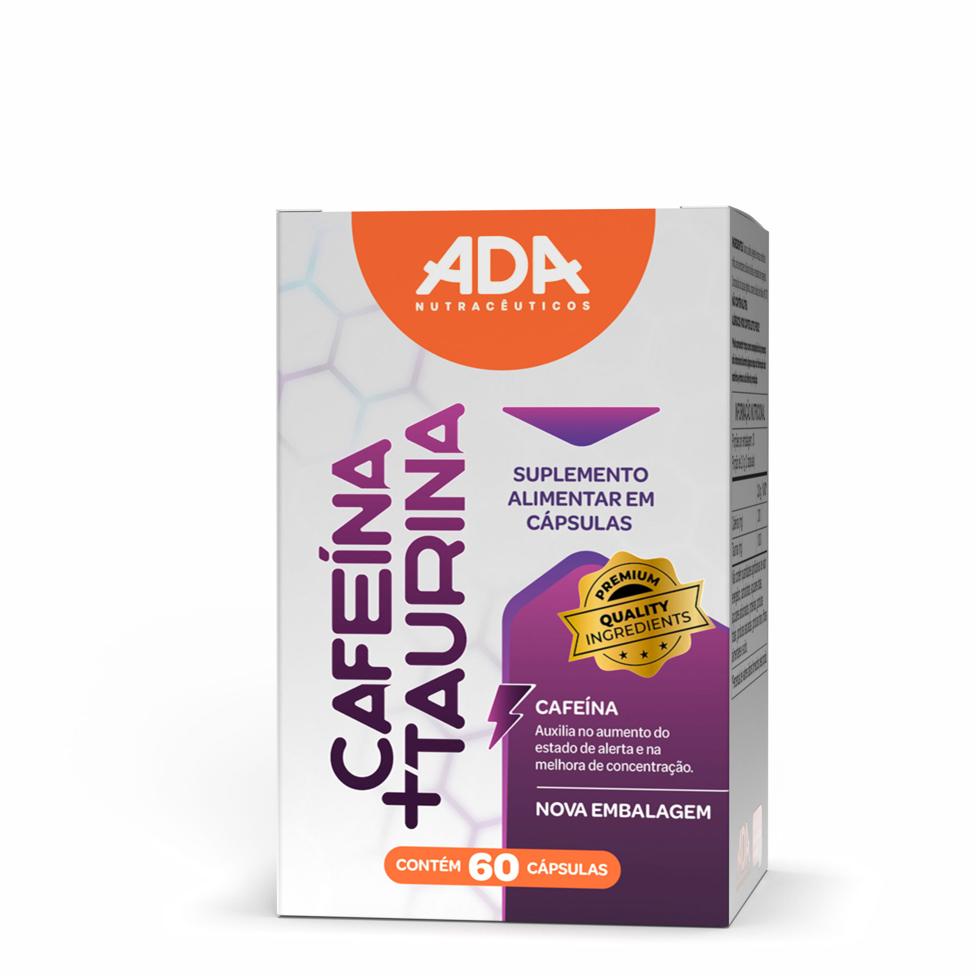 Cafeína + Taurina - 60 Cápsulas