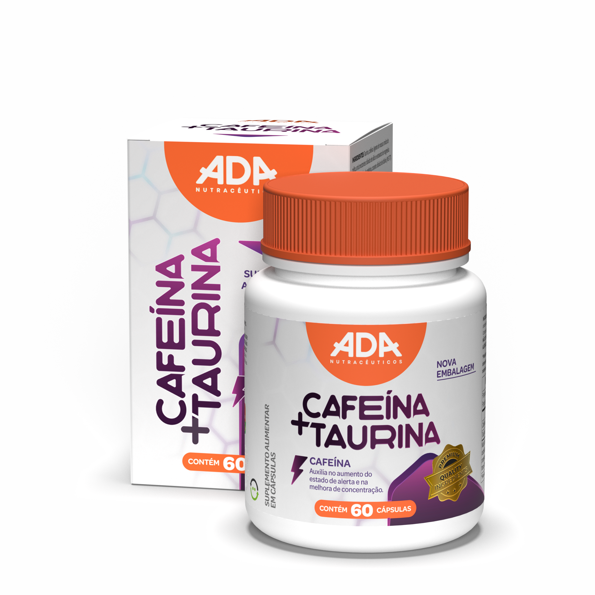 Cafeína + Taurina - 60 Cápsulas