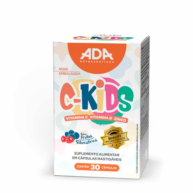 C-Kids - Vitamina C + D + Zinco - 30 Cápsulas Mastigável