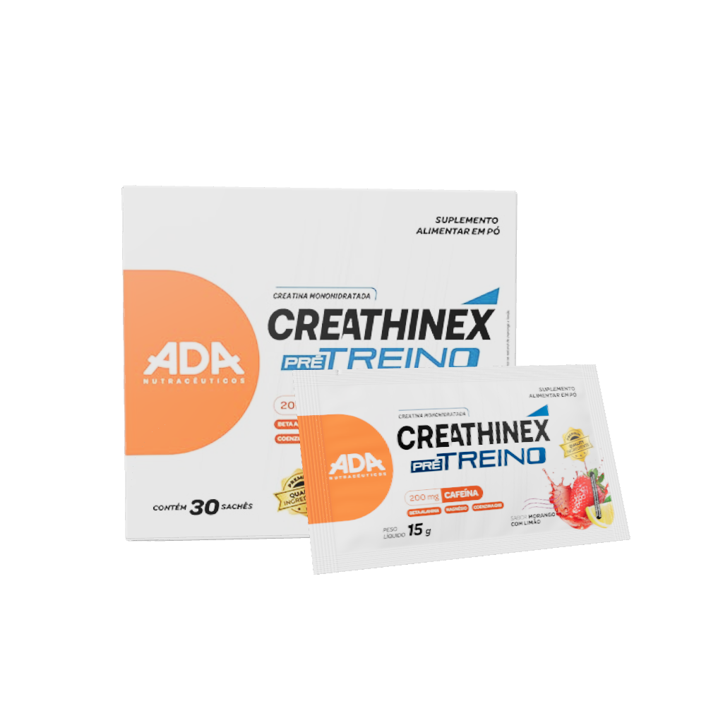 Creatina Monohidratada - 30 Sachês 15g - Creathinex Pré treino