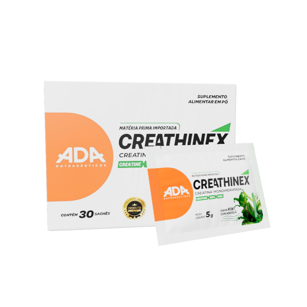 Creatina Monohidratada - 30 Sachês 5g Kiwi com Hortelã - Creathinex