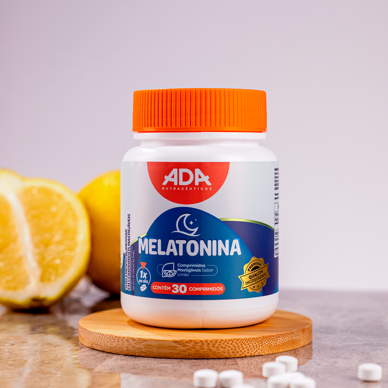 Melatonina - Sabor Limão - 30 Comprimidos Mastigáveis