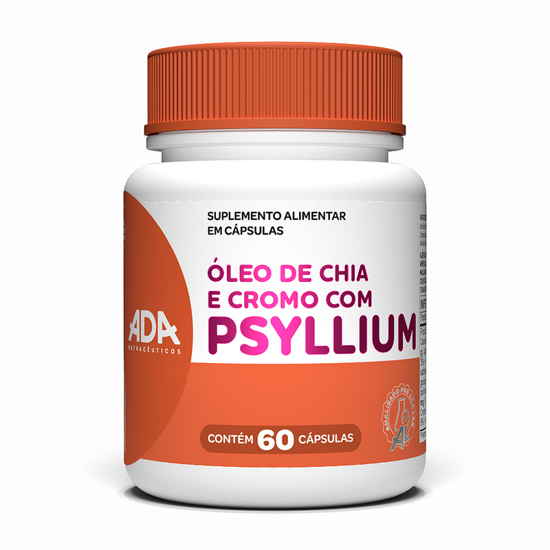 Psyllium + Óleo de Chia + Cromo - 60 Cápsulas